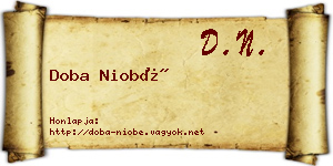Doba Niobé névjegykártya